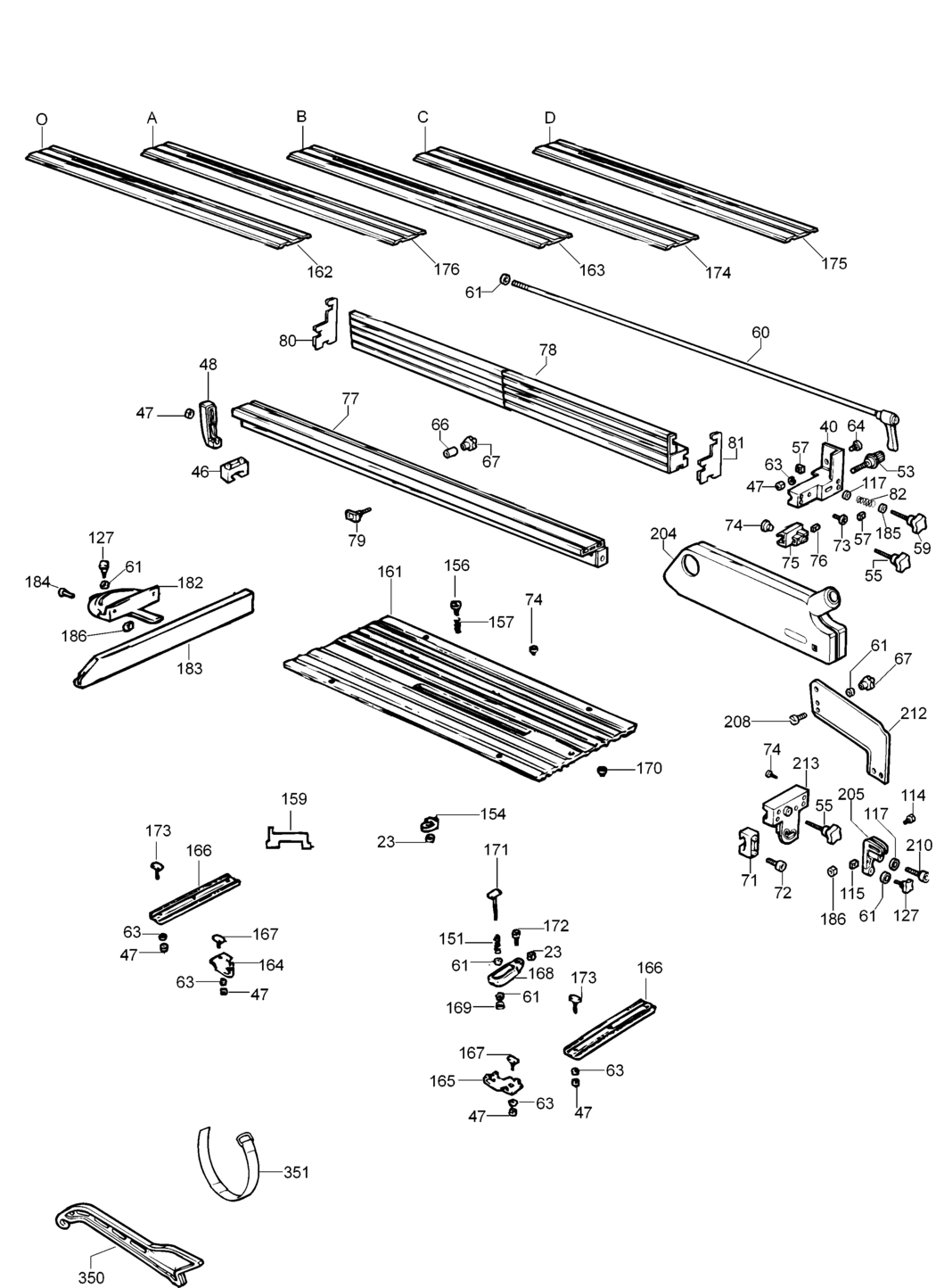 Dewalt DE2011 Type 1 Insert Set Spare Parts