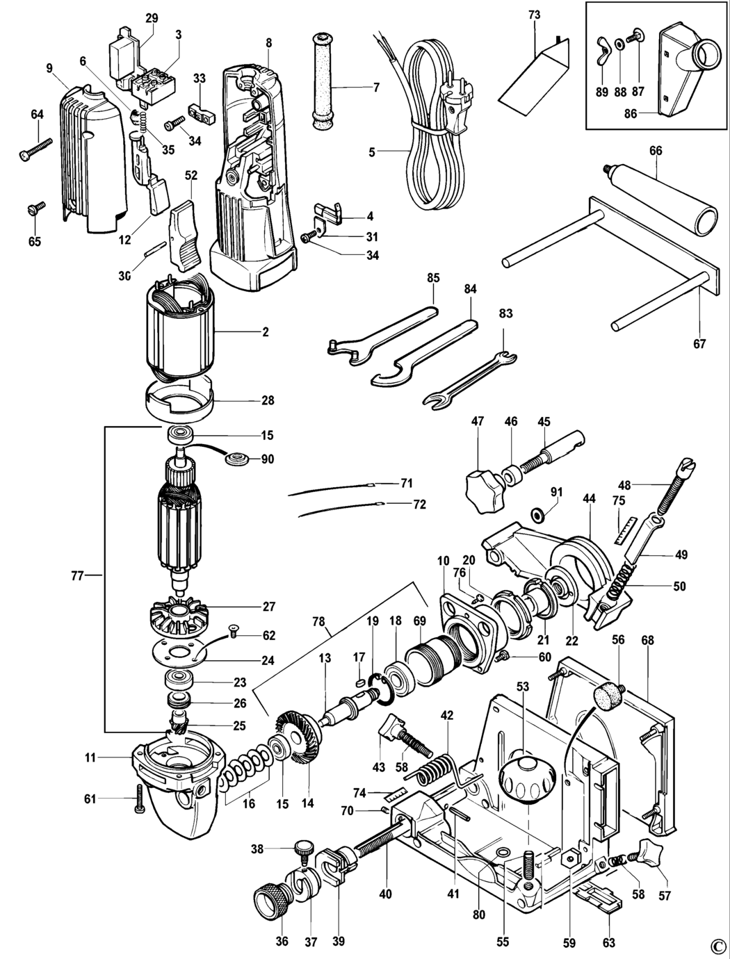 Dewalt DW685K Type 3 Jointer Groover Spare Parts