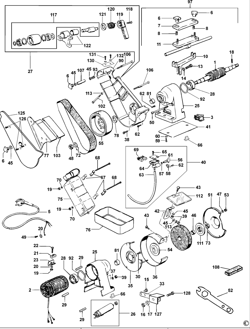 Dewalt DW755 Type 2 Bench Grinder Spare Parts