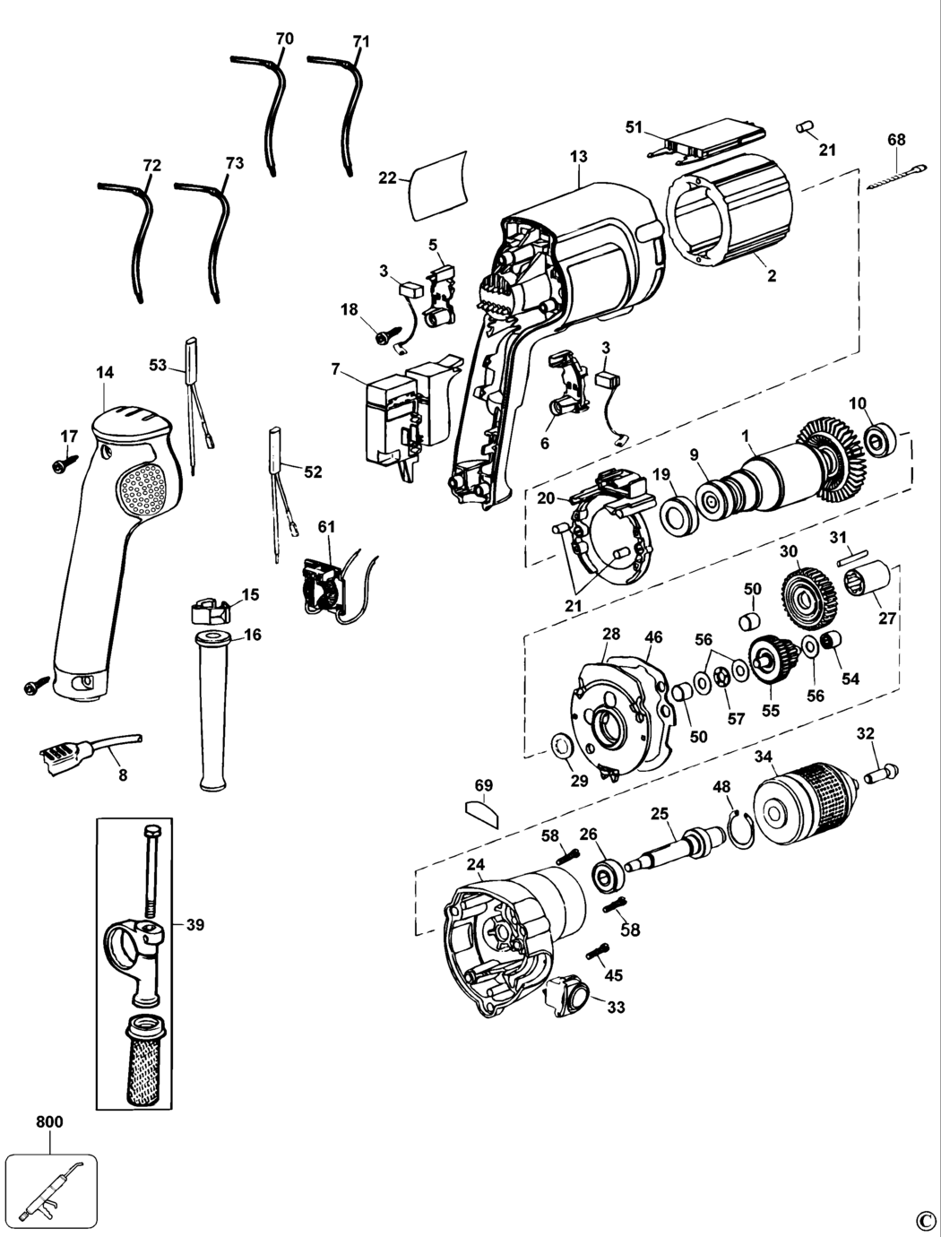 Dewalt DW226 Type 2 Drill Spare Parts