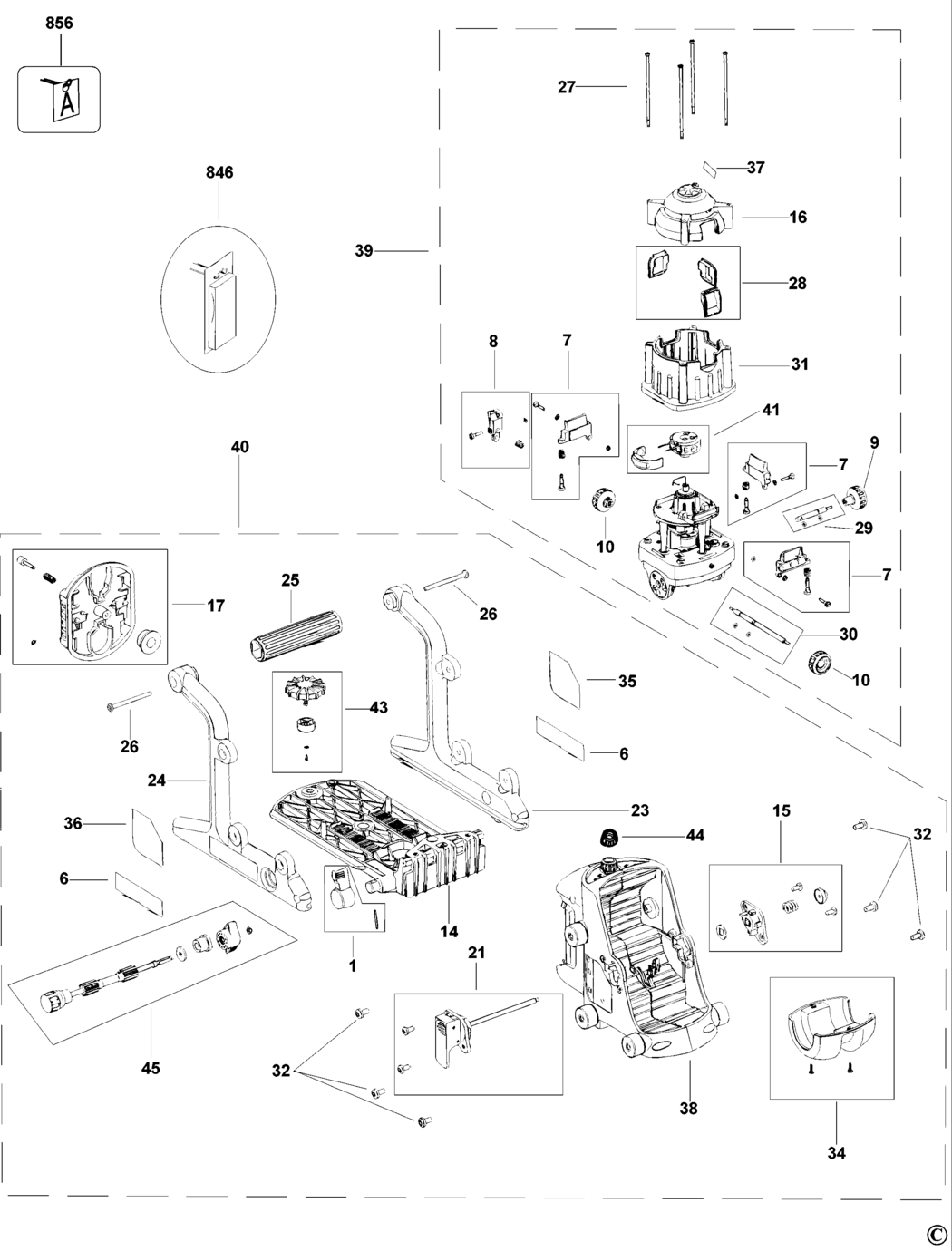 Dewalt DW073 Type 1 Laser Spare Parts