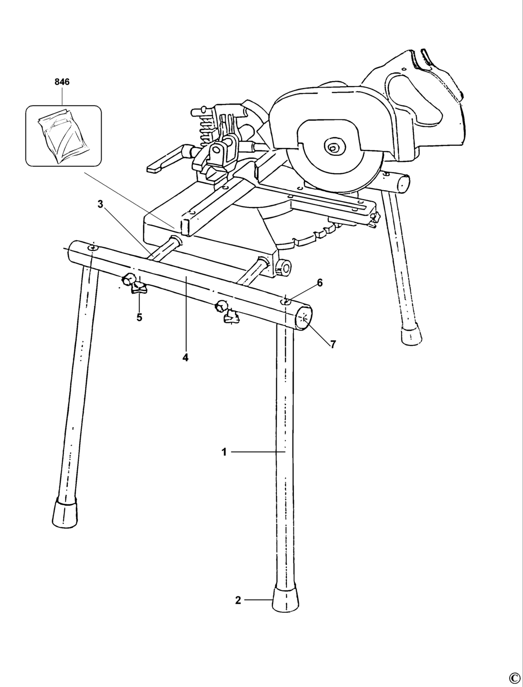 Dewalt DE3493 Type 1 Leg Stand Spare Parts