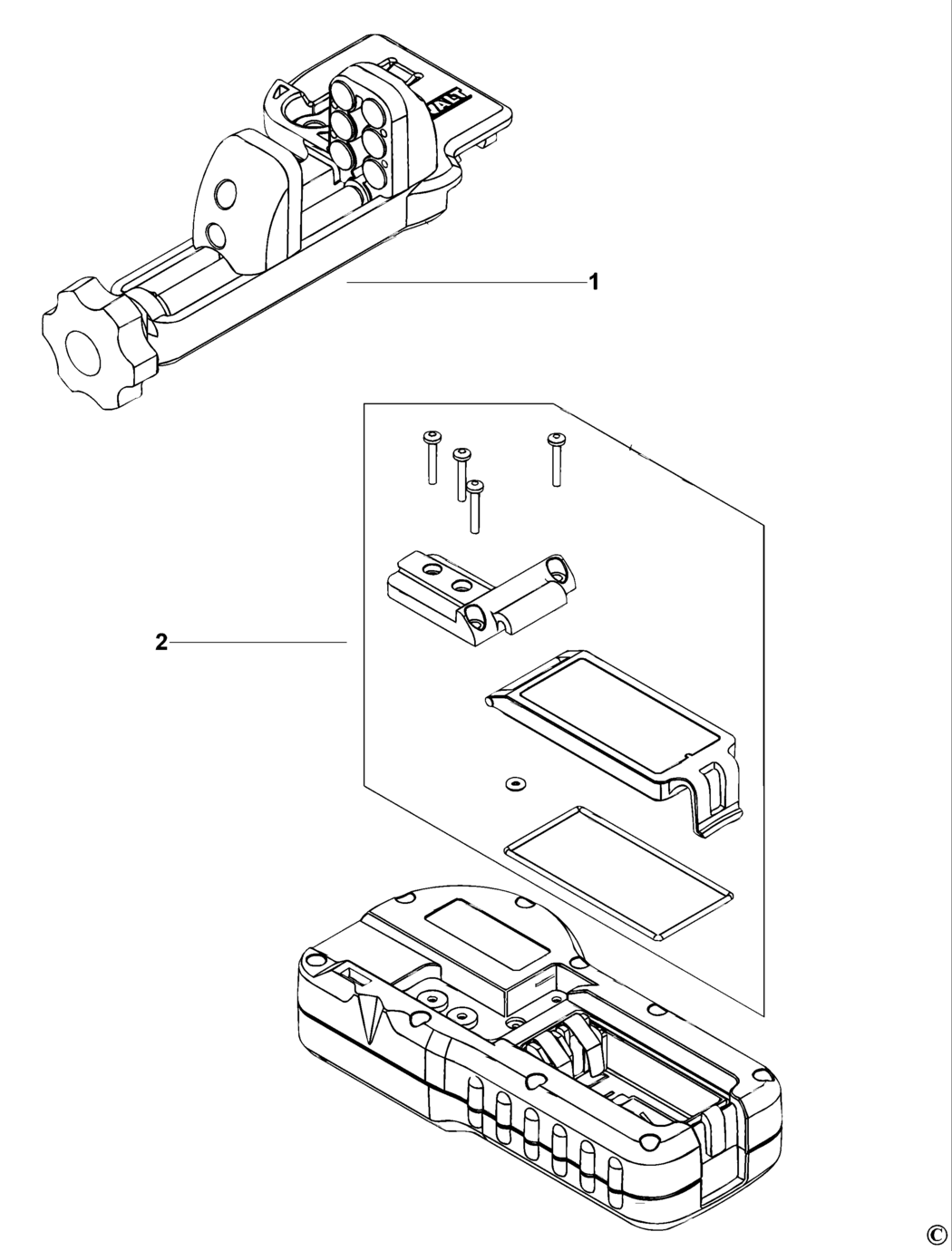 Dewalt DE0772 Type 1 Digital Laser Detector Spare Parts