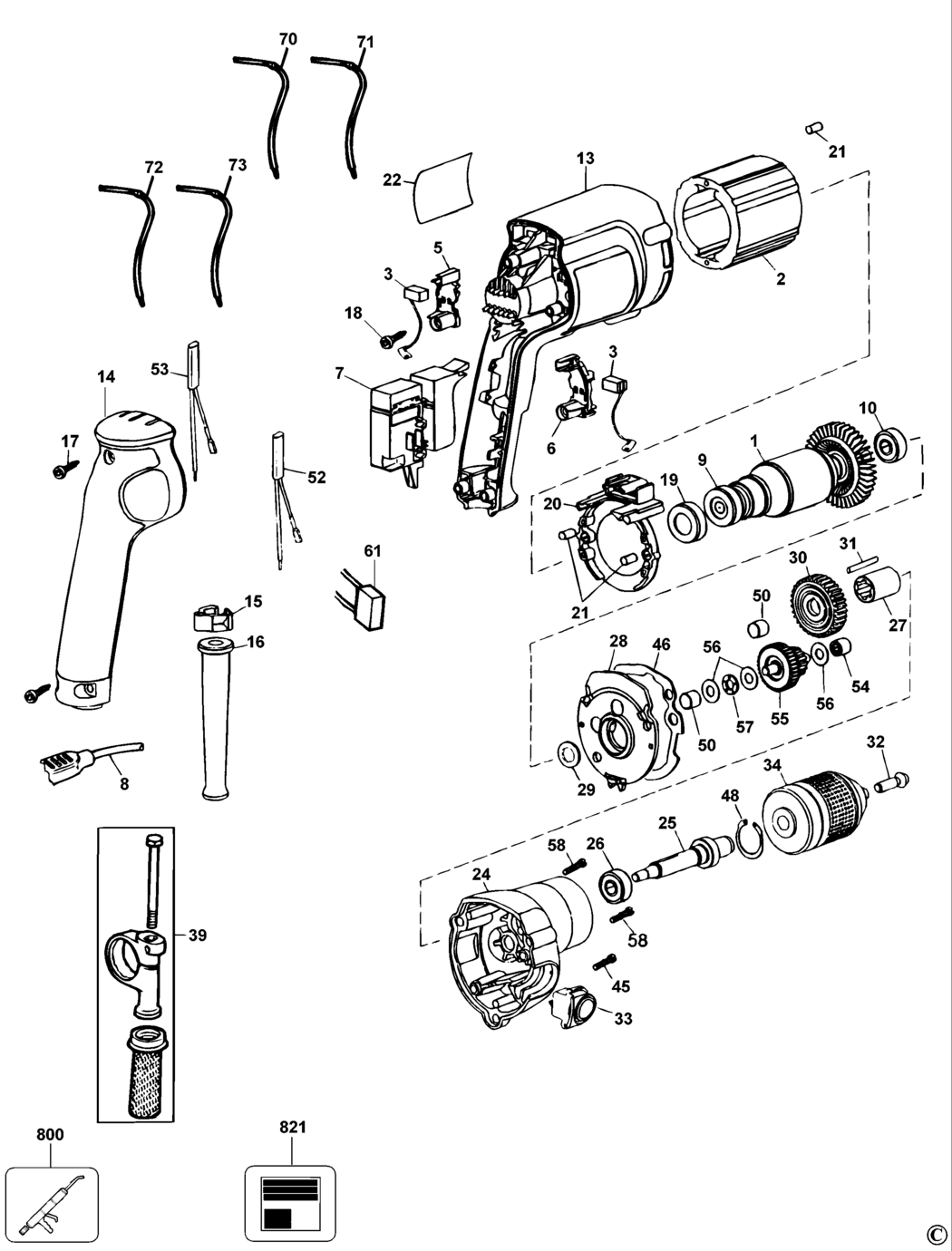 Dewalt DW226 Type 3 Drill Spare Parts