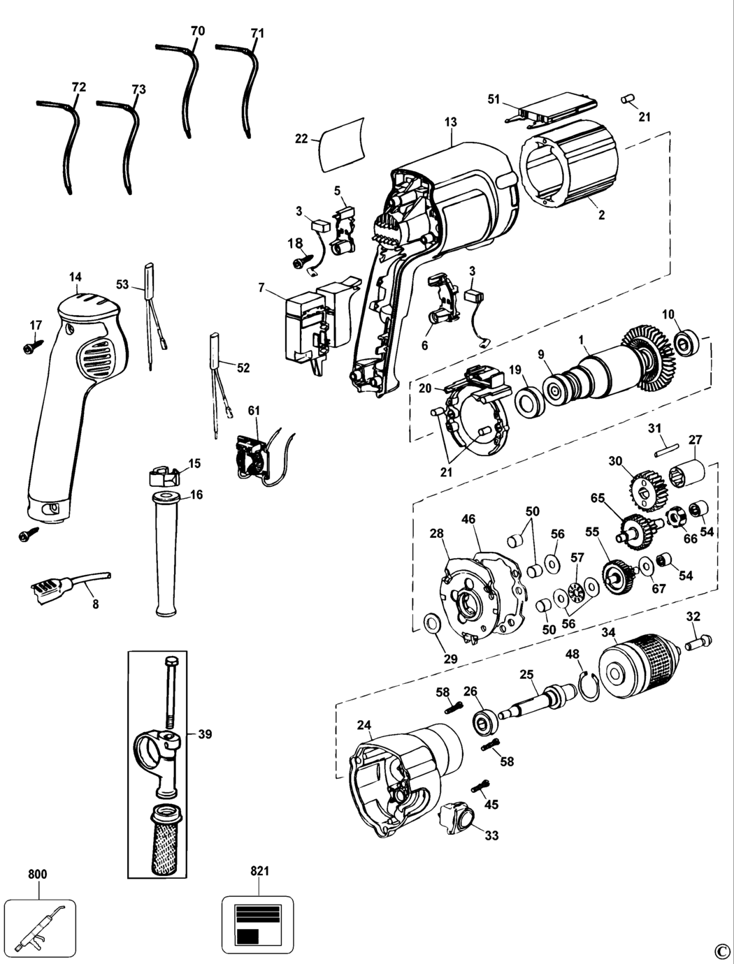 Dewalt DW246 Type 2 Drill Spare Parts