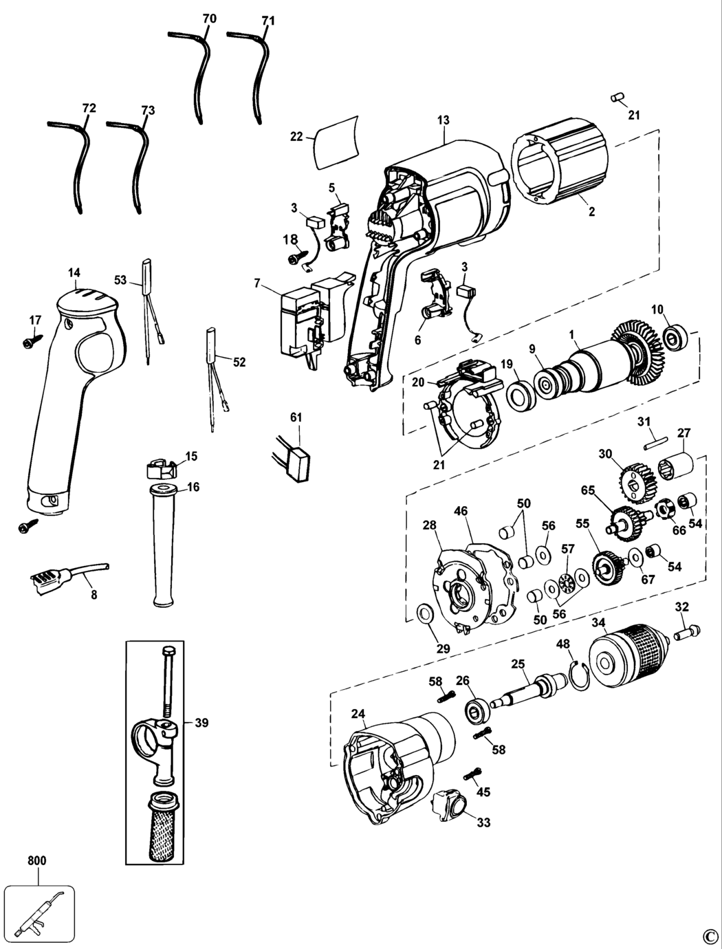 Dewalt DW246 Type 3 Drill Spare Parts