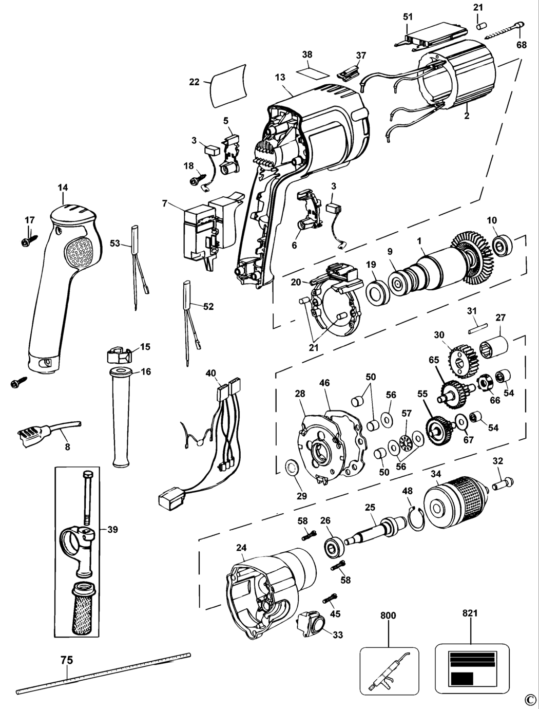 Dewalt DW248 Type 4 Drill Spare Parts