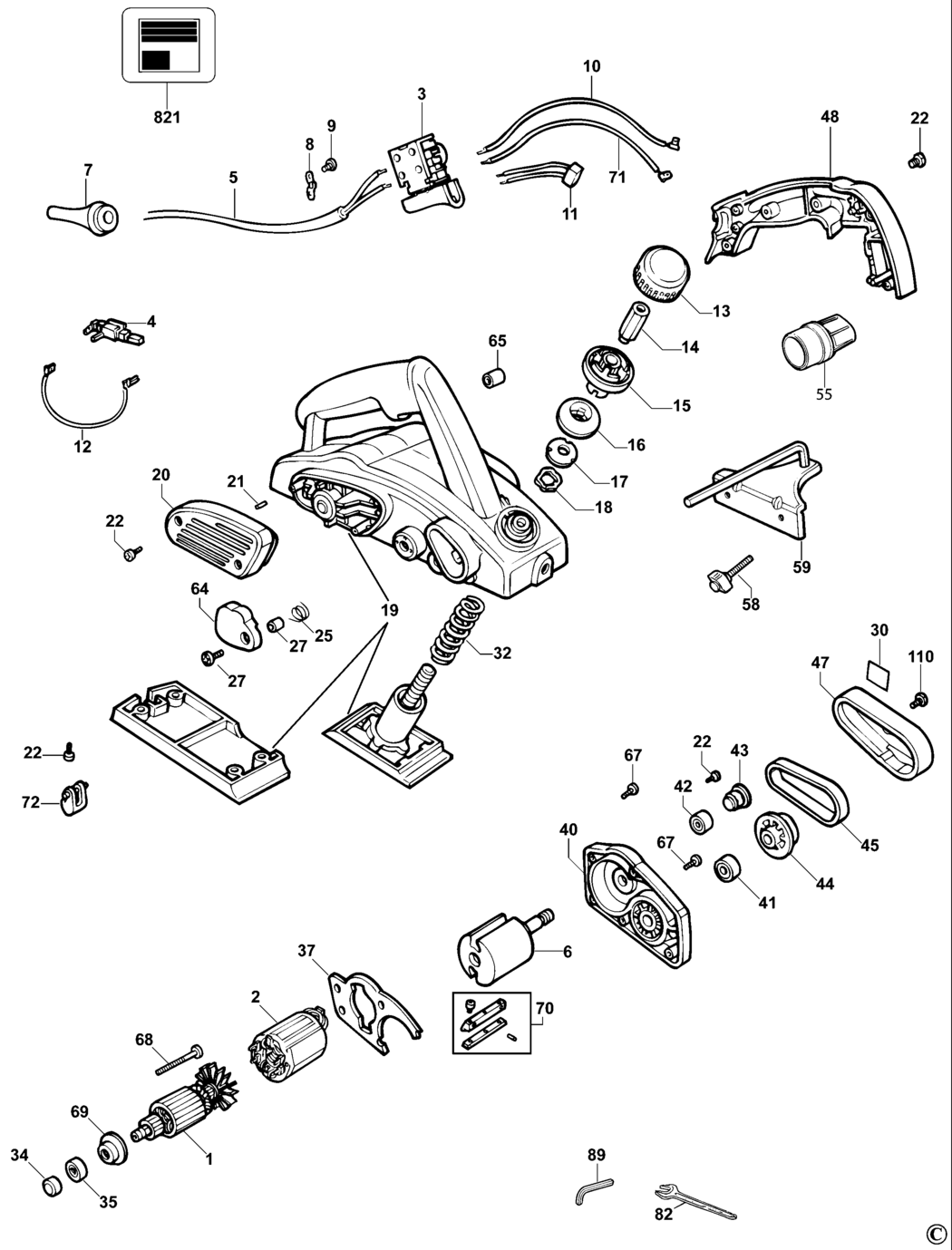 Dewalt DW677 Type 2 Planer Spare Parts