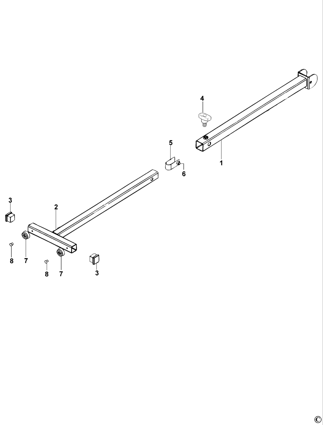 Dewalt DE7028 Type 1 Table Extension Spare Parts