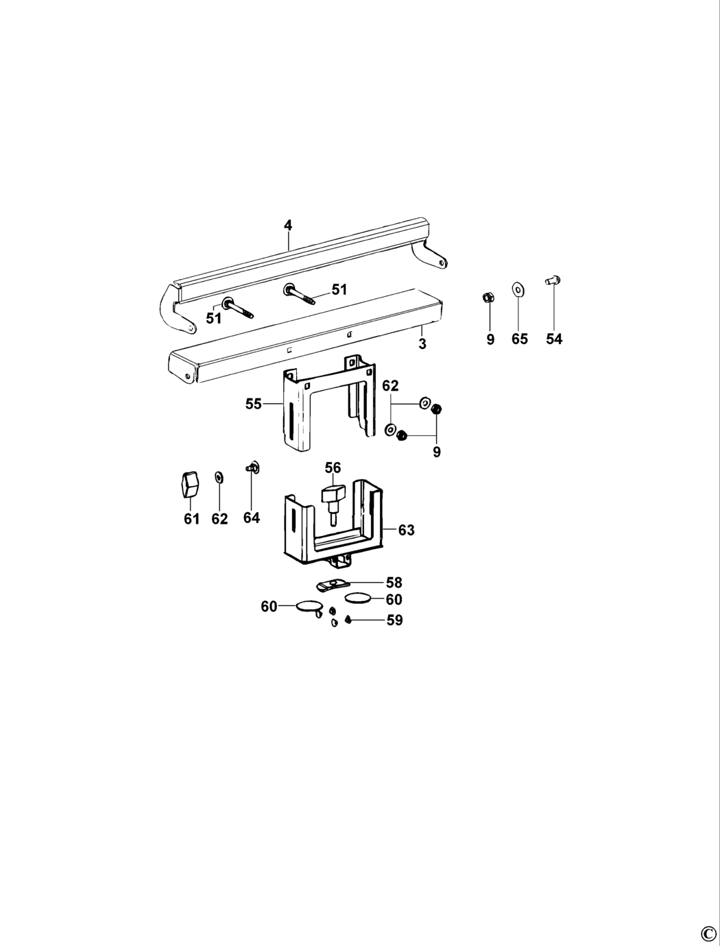 Dewalt DE7029 Type 1 Support Table Spare Parts