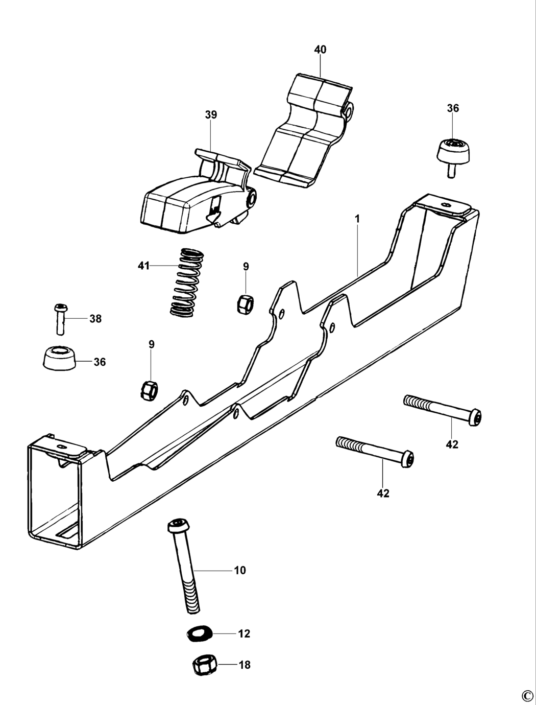 Dewalt DE7030 Type 1 Bracket Spare Parts