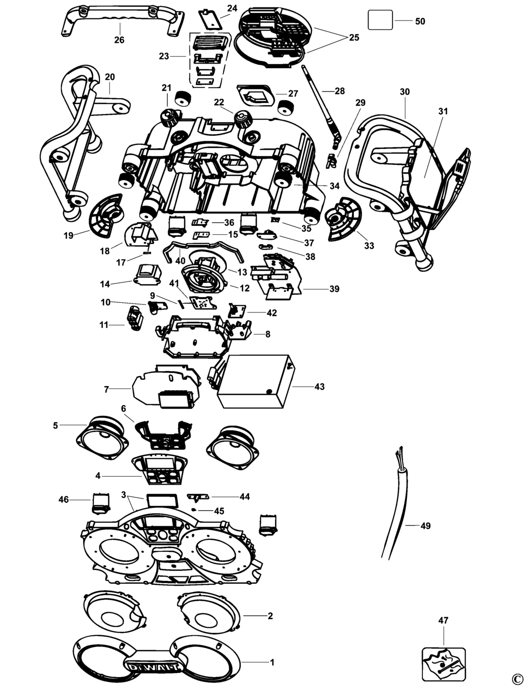 Dewalt DC011 Type 1 Site Radio Spare Parts