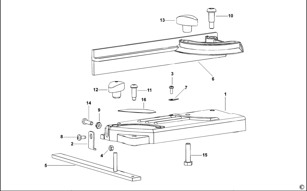 Dewalt D271052 Type 1 Mitre Fence Spare Parts