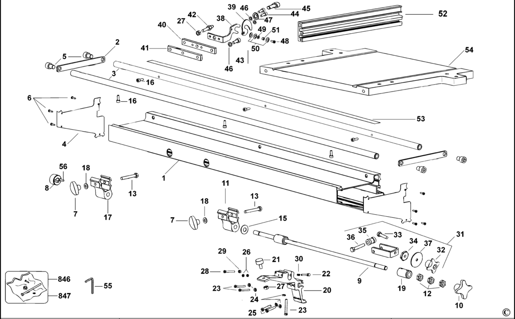 Dewalt D271055 Type 1 Extension Table Spare Parts