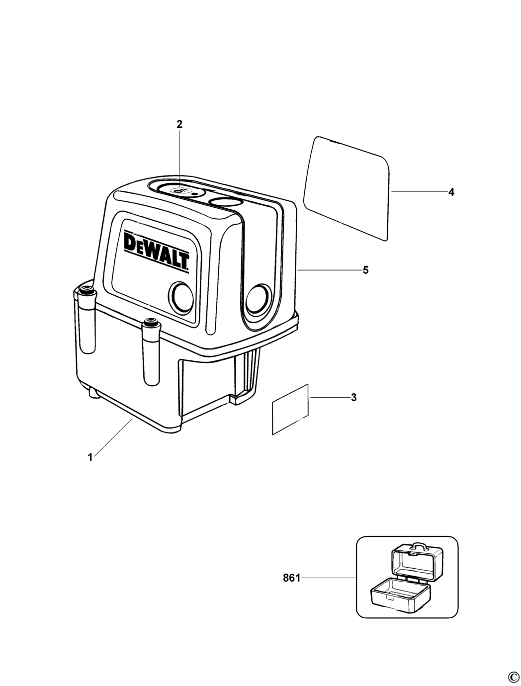 Dewalt DW084K Type 1 Laser Spare Parts