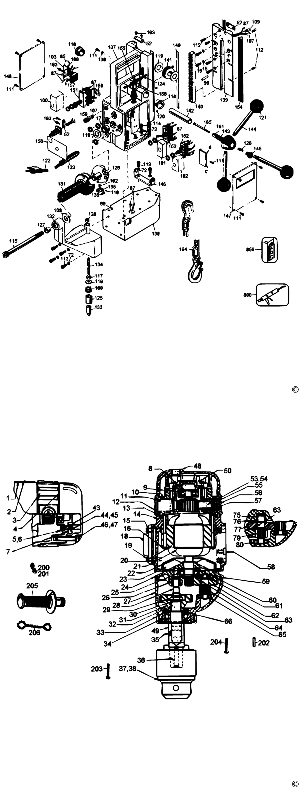Dewalt DW156 Type 1 Mag Drill Press Spare Parts