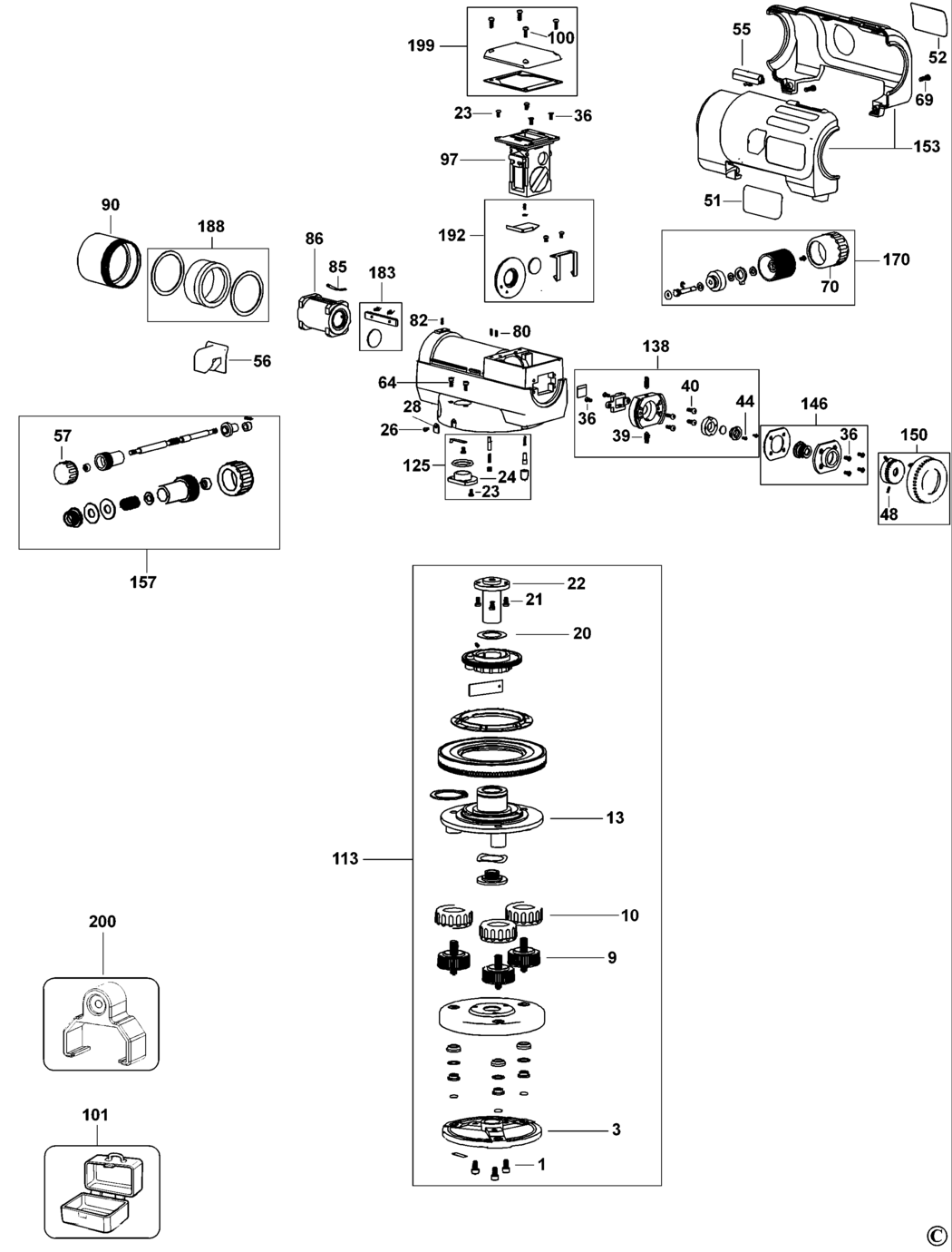 Dewalt DW096 Type 1 Optical Instrument Spare Parts