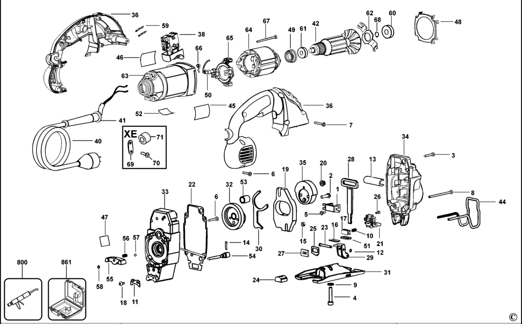 Dewalt DW317K Type 1 Jigsaw Spare Parts