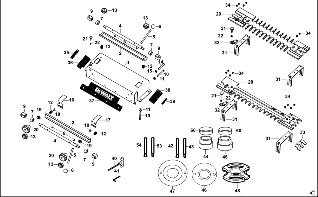 Dewalt DE6212 Type 1 Dovetail Jig Spare Parts