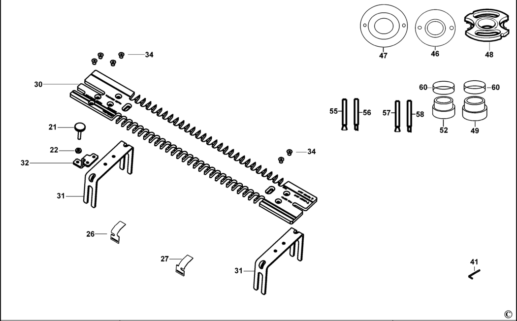 Dewalt DE6215 Type 1 Dovetail Jig Spare Parts