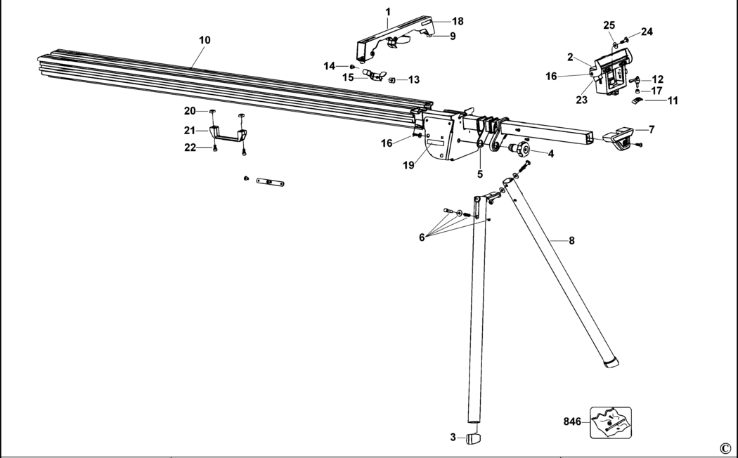 Dewalt DW723 Type 1 Leg Stand Spare Parts
