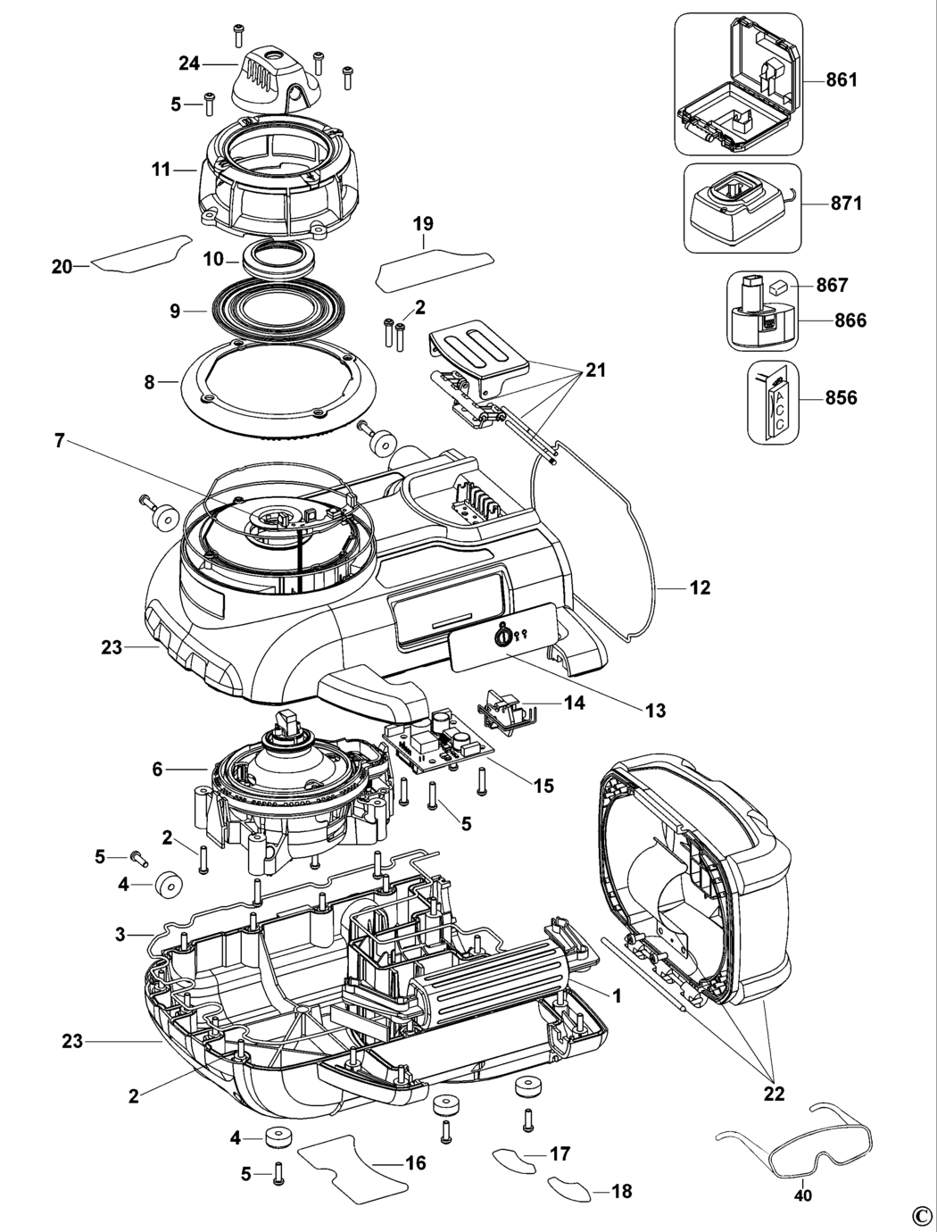 Dewalt DW078 Type 1 Laser Spare Parts