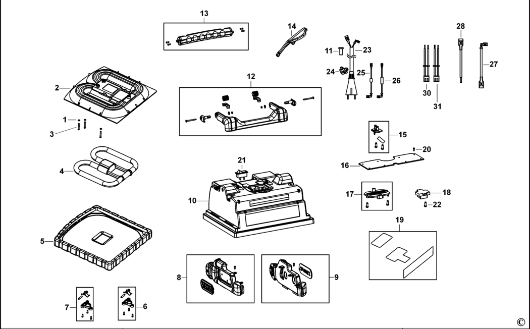 Dewalt DC019 Type 1 Spotlight Spare Parts