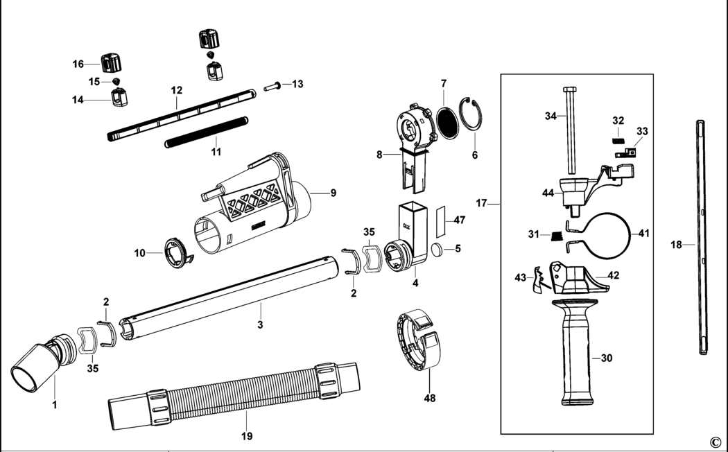 Dewalt D25301D Type 1 Dust Extraction Kit Spare Parts