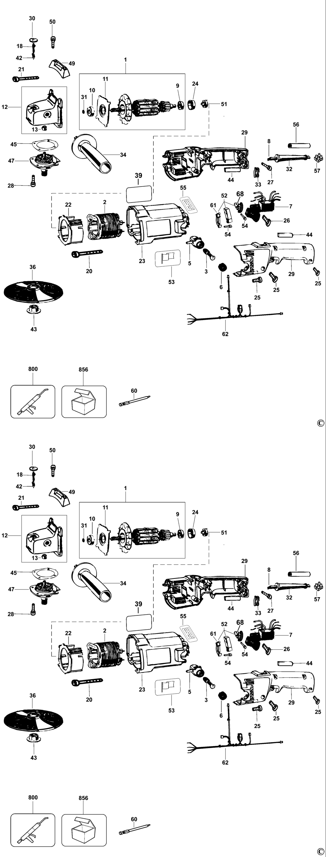 Dewalt DW849 Type 3 Sander/polisher Spare Parts