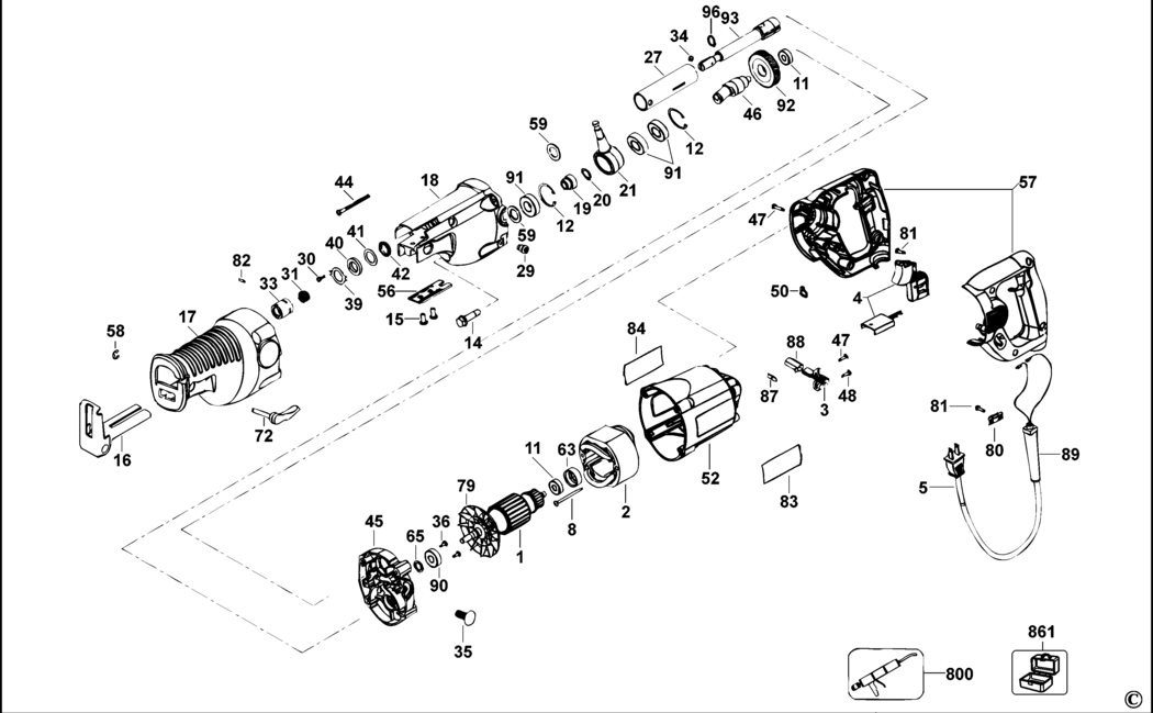 Dewalt DW310 Type 2 Cut Saw Spare Parts