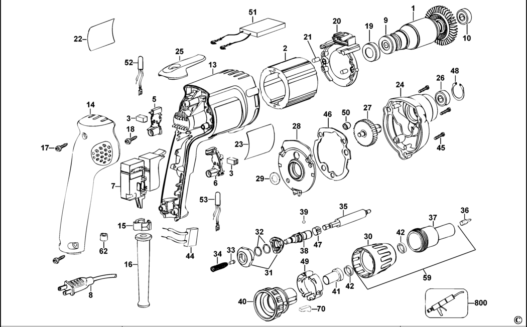 Dewalt DW272 Type A3 Screwdriver Spare Parts