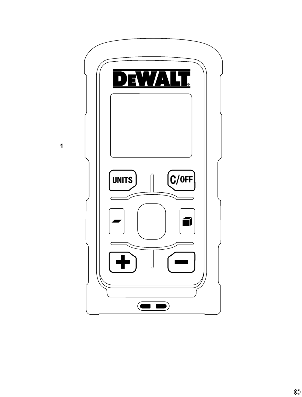 Dewalt DW040P Type 1 Sonic Distance Measure Spare Parts