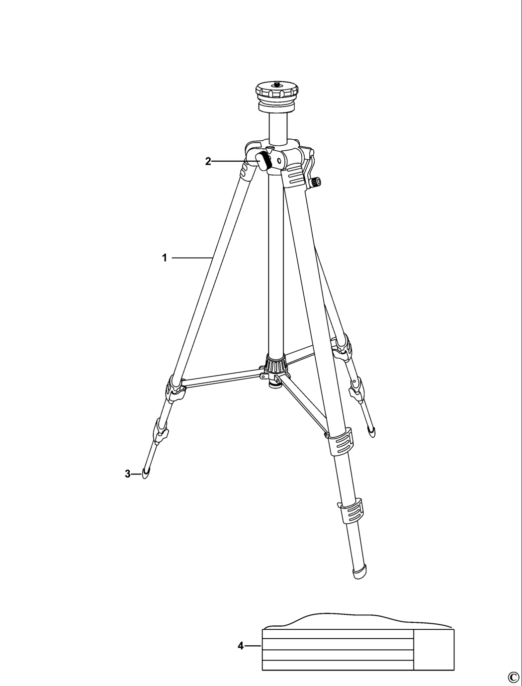 Dewalt DE0881 Type 1 Tripod Spare Parts