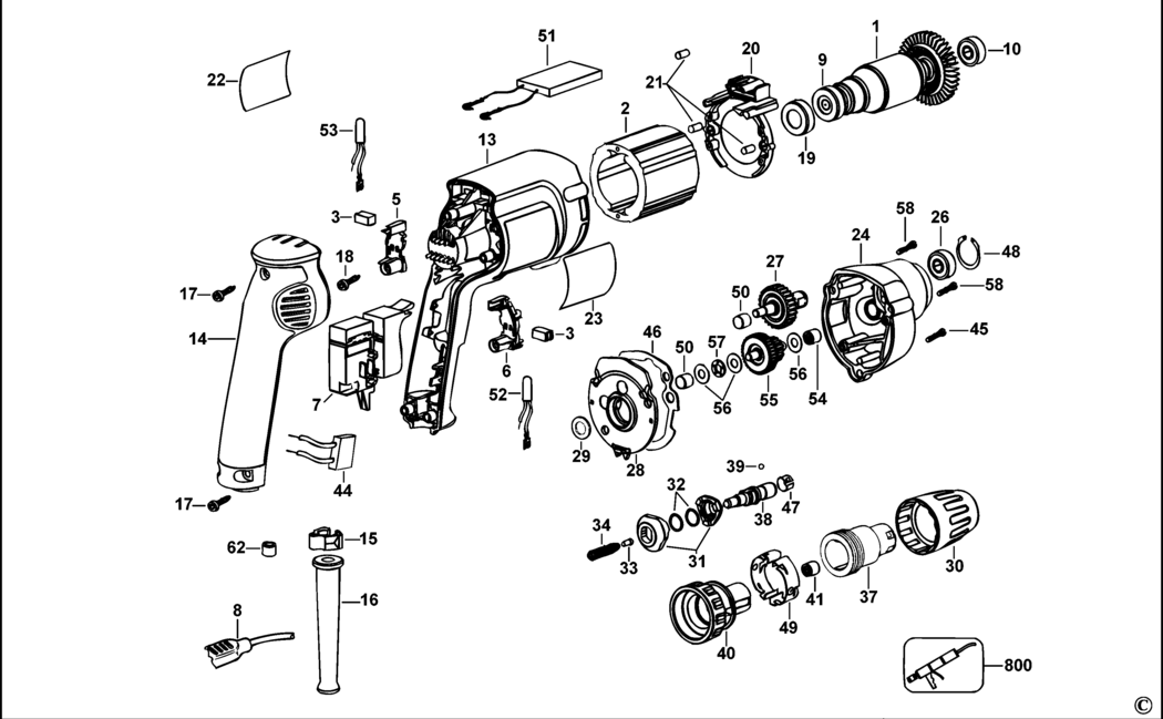 Dewalt DW266-TW Type A4 Screwdriver Spare Parts