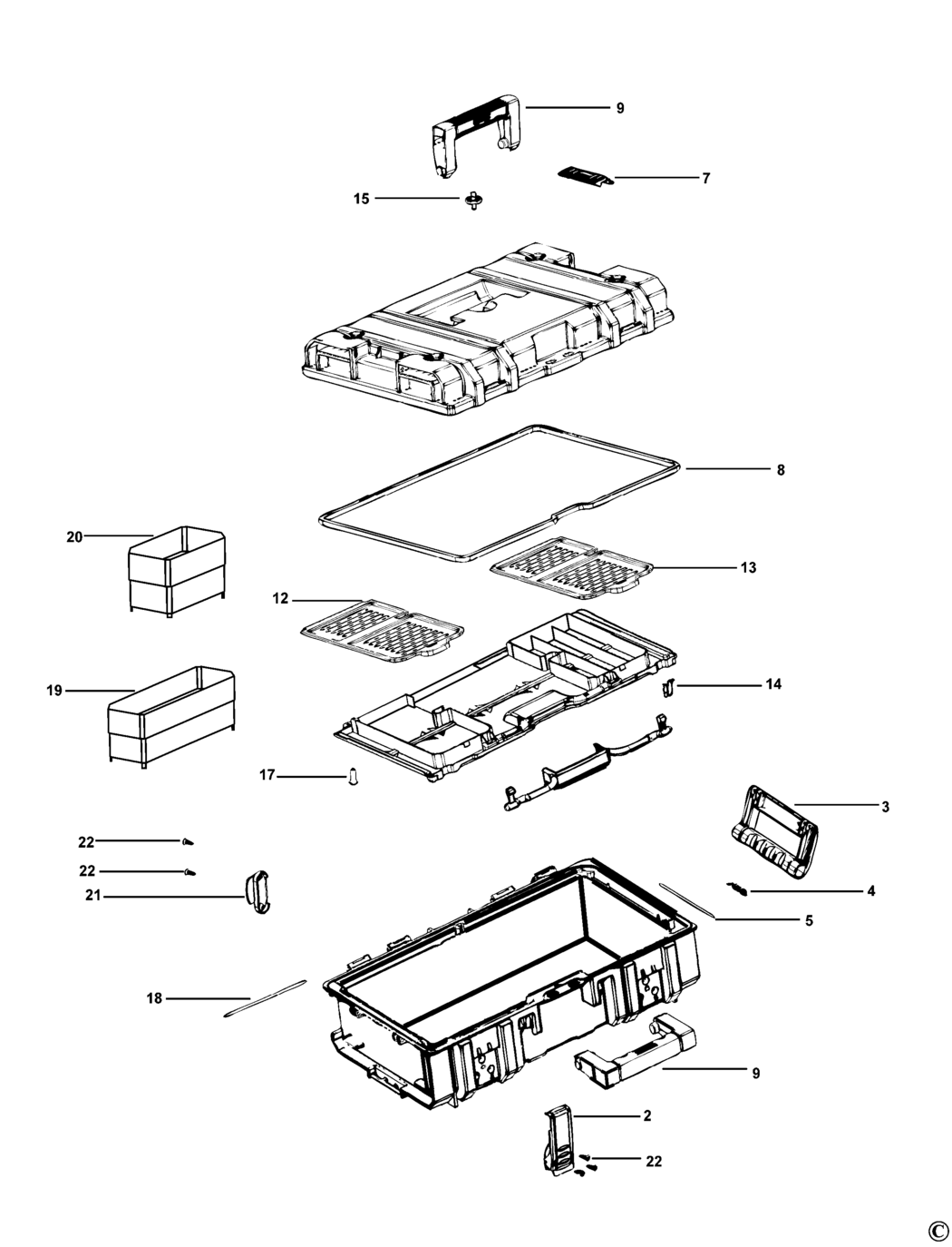 Dewalt DS150 Type 0 Storage Organise Spare Parts