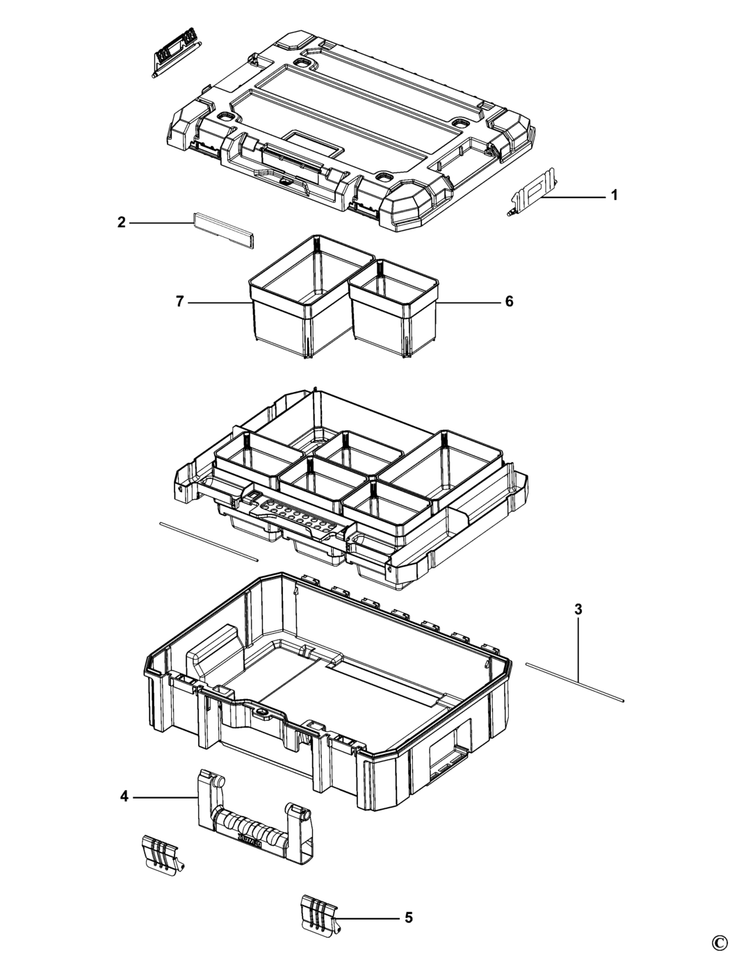 Dewalt DWST1-71194 Type 1 Storage Organise Spare Parts