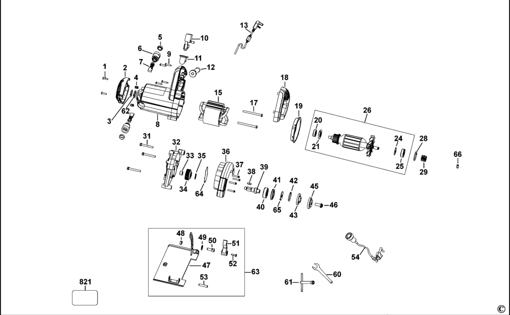 Dewalt DW862 Type 1 Tile Cutter Spare Parts