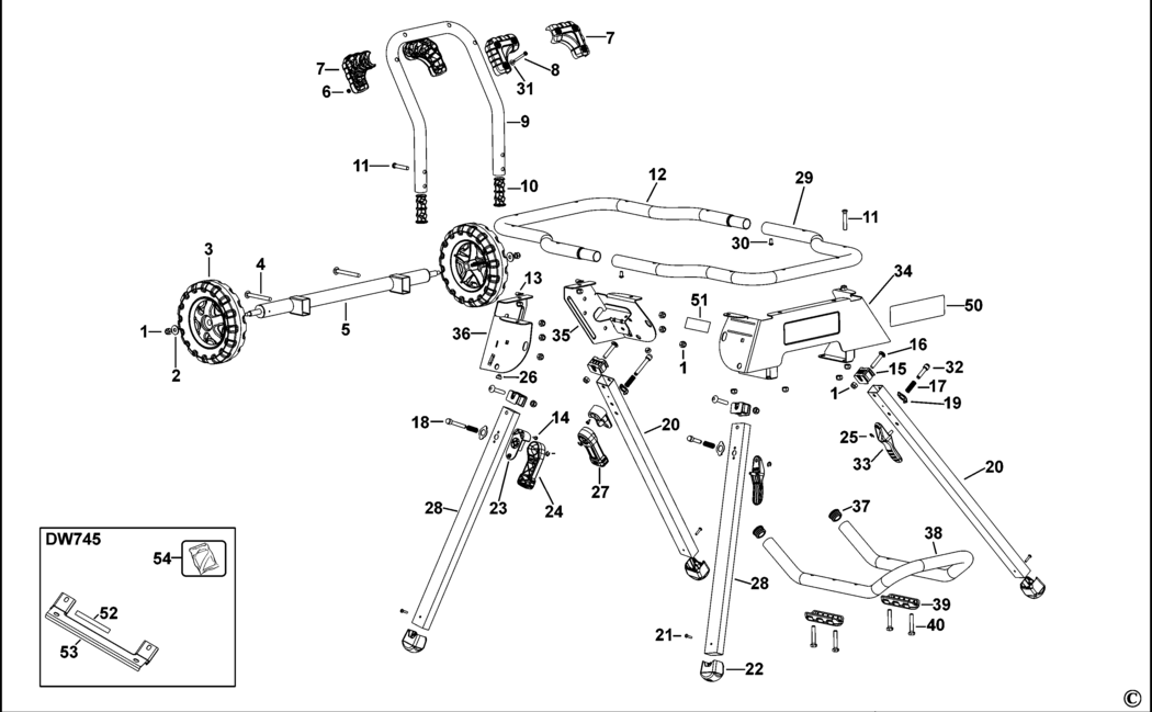 Dewalt DWE74911 Type 1 Leg Stand Spare Parts