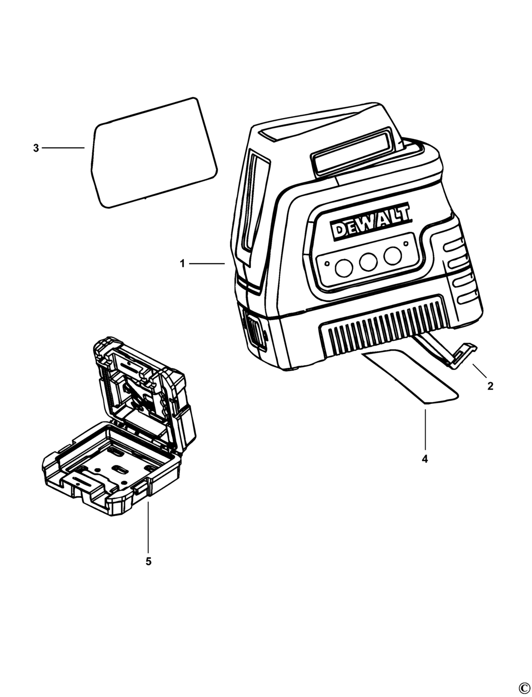 Dewalt DW0811 Type 1 Crossline Laser Spare Parts