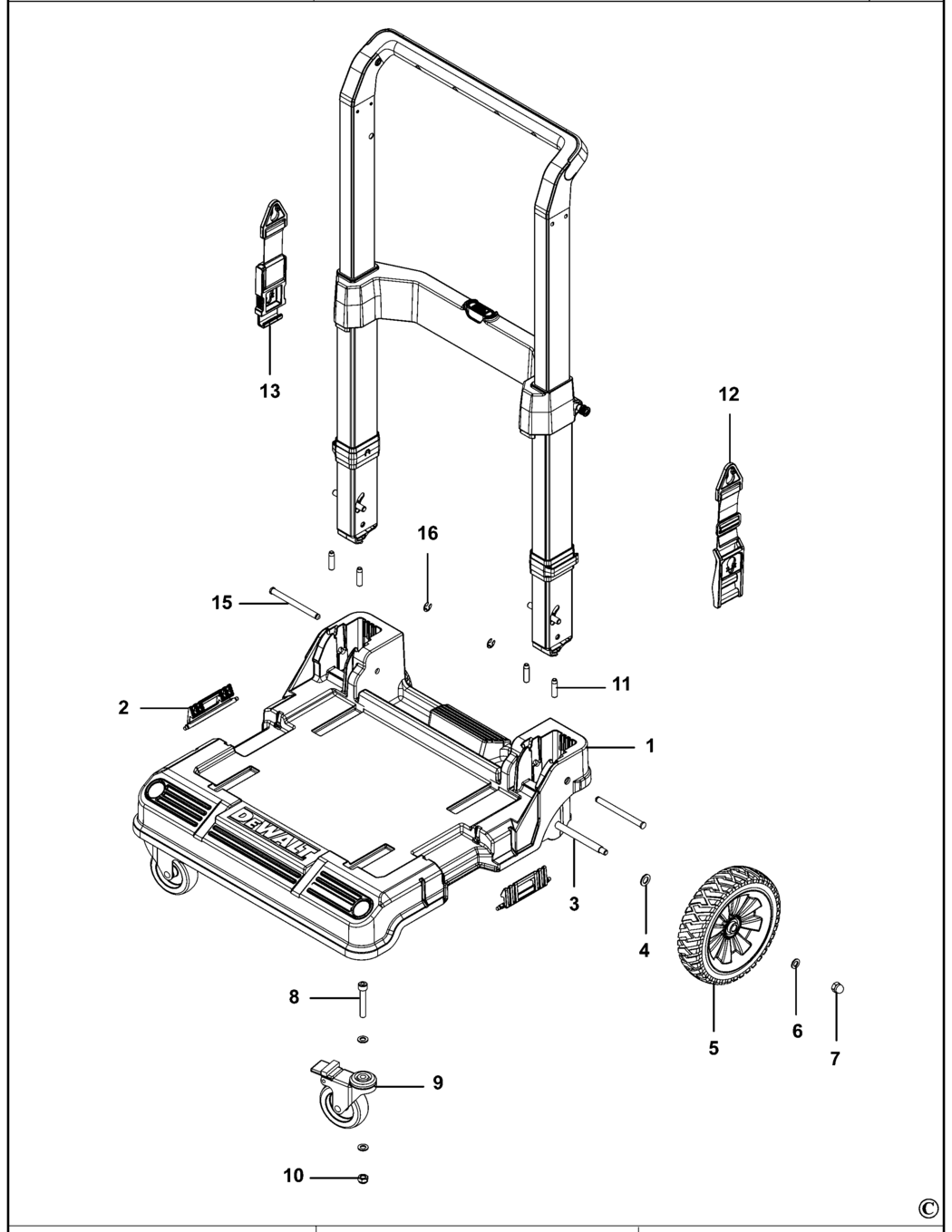 Dewalt DWST1-71196 Type 1 Trolley Spare Parts