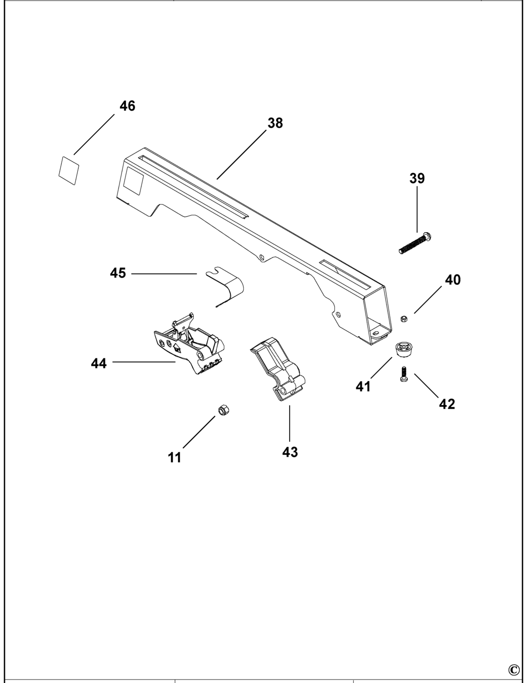 Dewalt DE7030 Type 3 Bracket Spare Parts