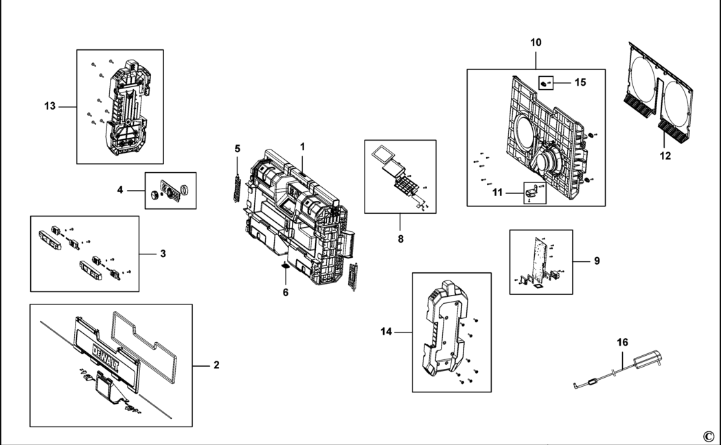 Dewalt DWST1-75663 Type 1 Site Radio Spare Parts