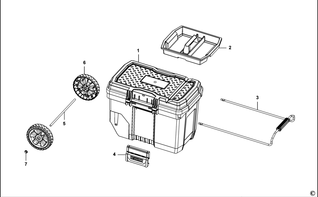 Dewalt DWST1-73598 Type 1 Workbox Spare Parts