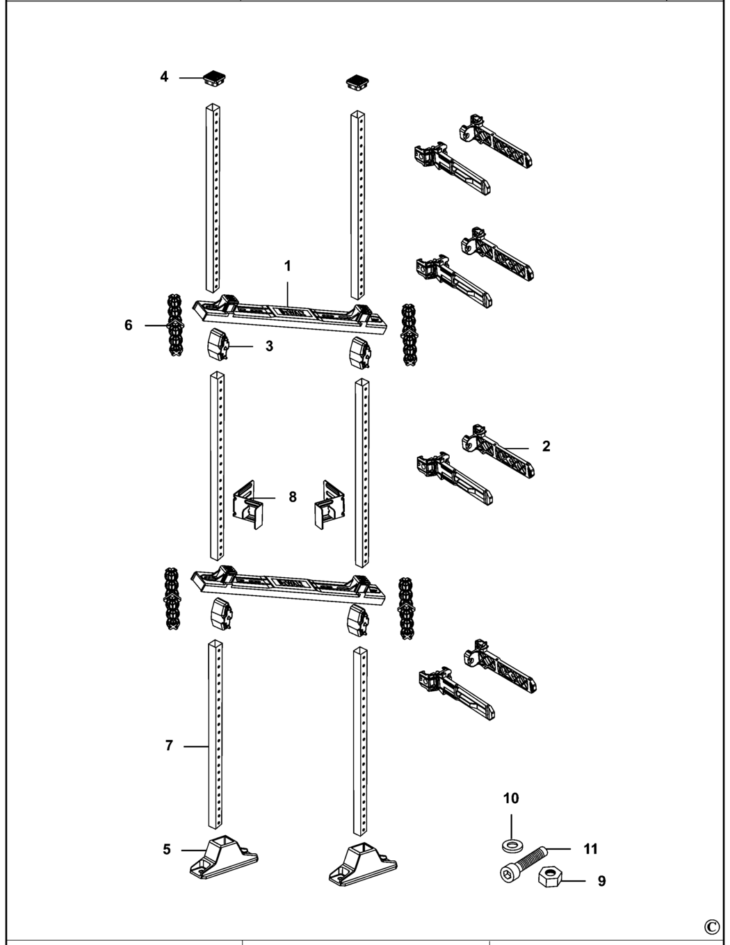 Dewalt DWST1-75694 Type 1 Rack Spare Parts