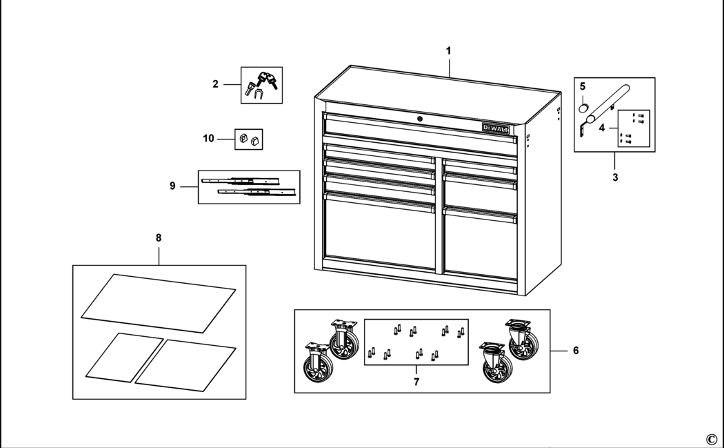 Dewalt DWMT1-74434 Type 1 Workcentre Spare Parts