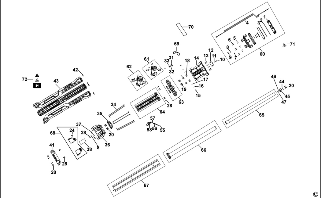 Dewalt DCL079 Type 1 Lamp Spare Parts