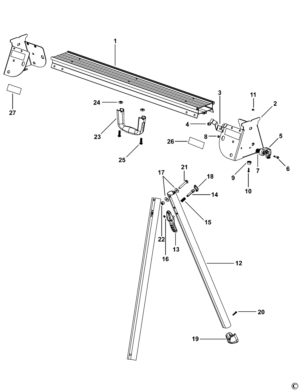 Dewalt DE7035 Type 20 Leg Stand Spare Parts