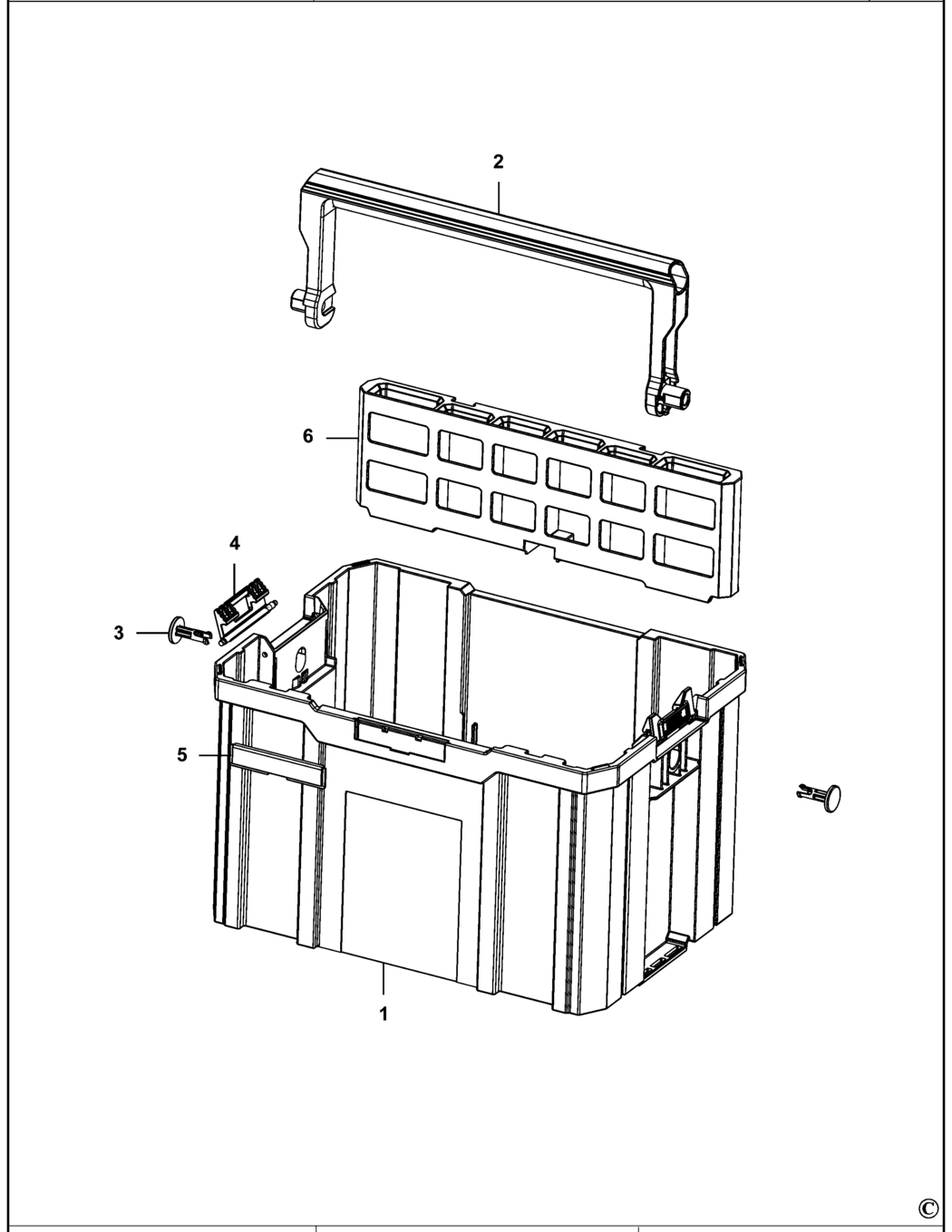 Dewalt DWST1-71228 Type 1 Workbox Spare Parts