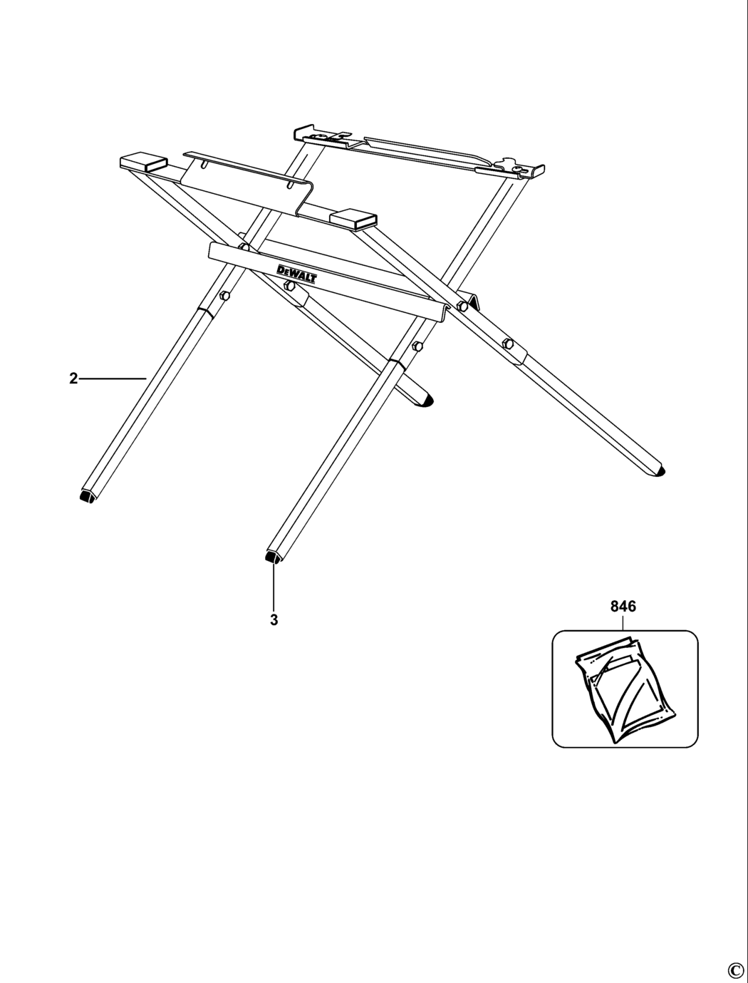 Dewalt DE7450 Type 21 Saw Table Spare Parts