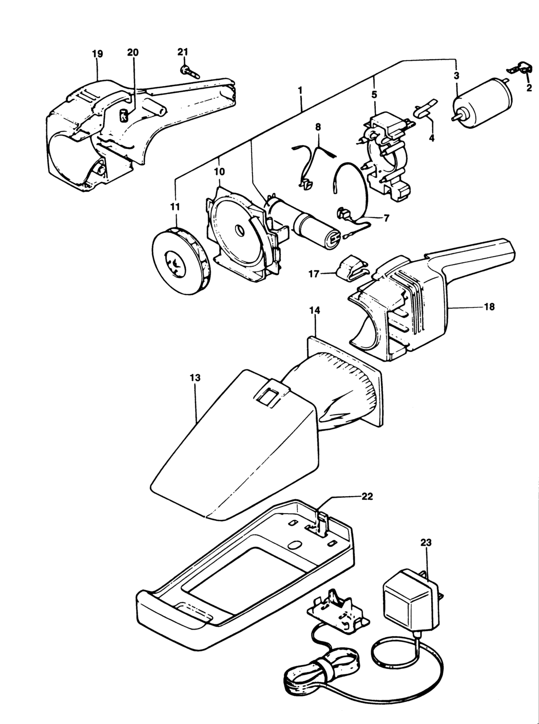 Black & Decker HC300 Type 1 Dustbuster Spare Parts